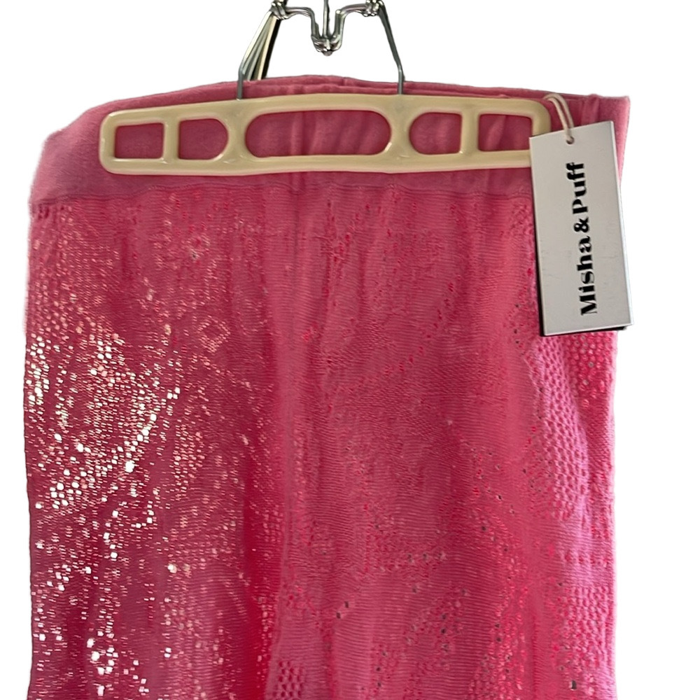 NWT Misha and Puff Lace Session Knit Pants - Bloom Pink - Small - Pima Cotton - Picture 5 of 11